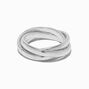 Bracelet fin bangle enrouleur cha&icirc;ne serpent couleur argent&eacute;e,