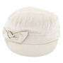 Glitter Bow Captain Hat - Cream,