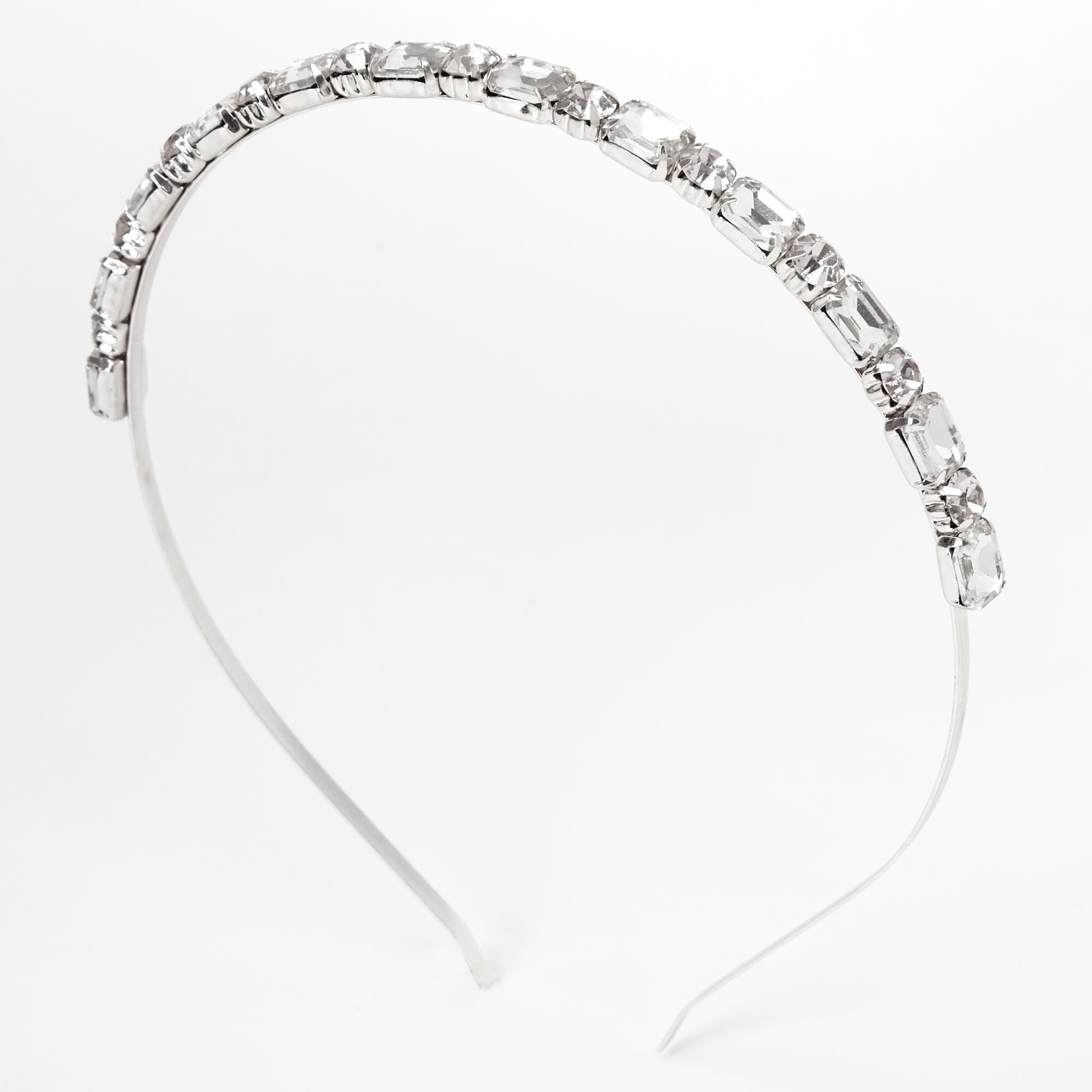 Silver Chunky Rhinesone Headband,