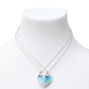 Best Friends Glitter Mermaid Split Heart Necklaces - 2 Pack,