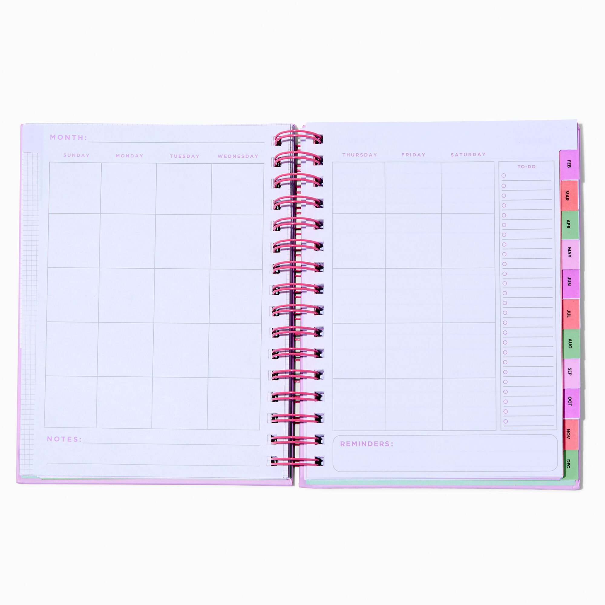 Agenda sans date hebdomadaire/mensuel « Happy Mind, Happy Life »,