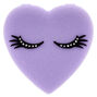 Silicone Heart Compact Mirror - Purple,