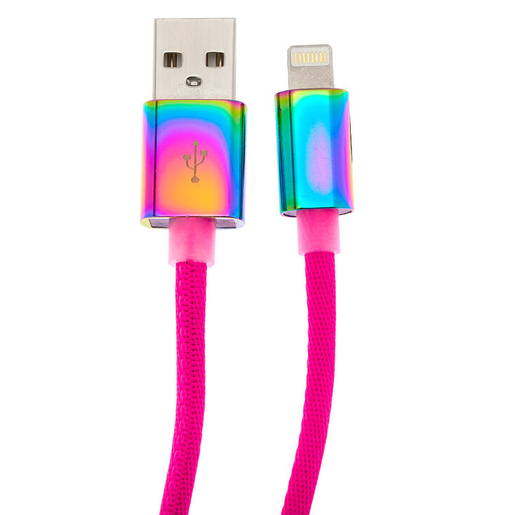 Rainbow Neon Long Usb Cord Claire S