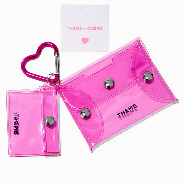 T H E M E x Claire&#39;s Pink Heart Keychain Pouch - 2 Pack,