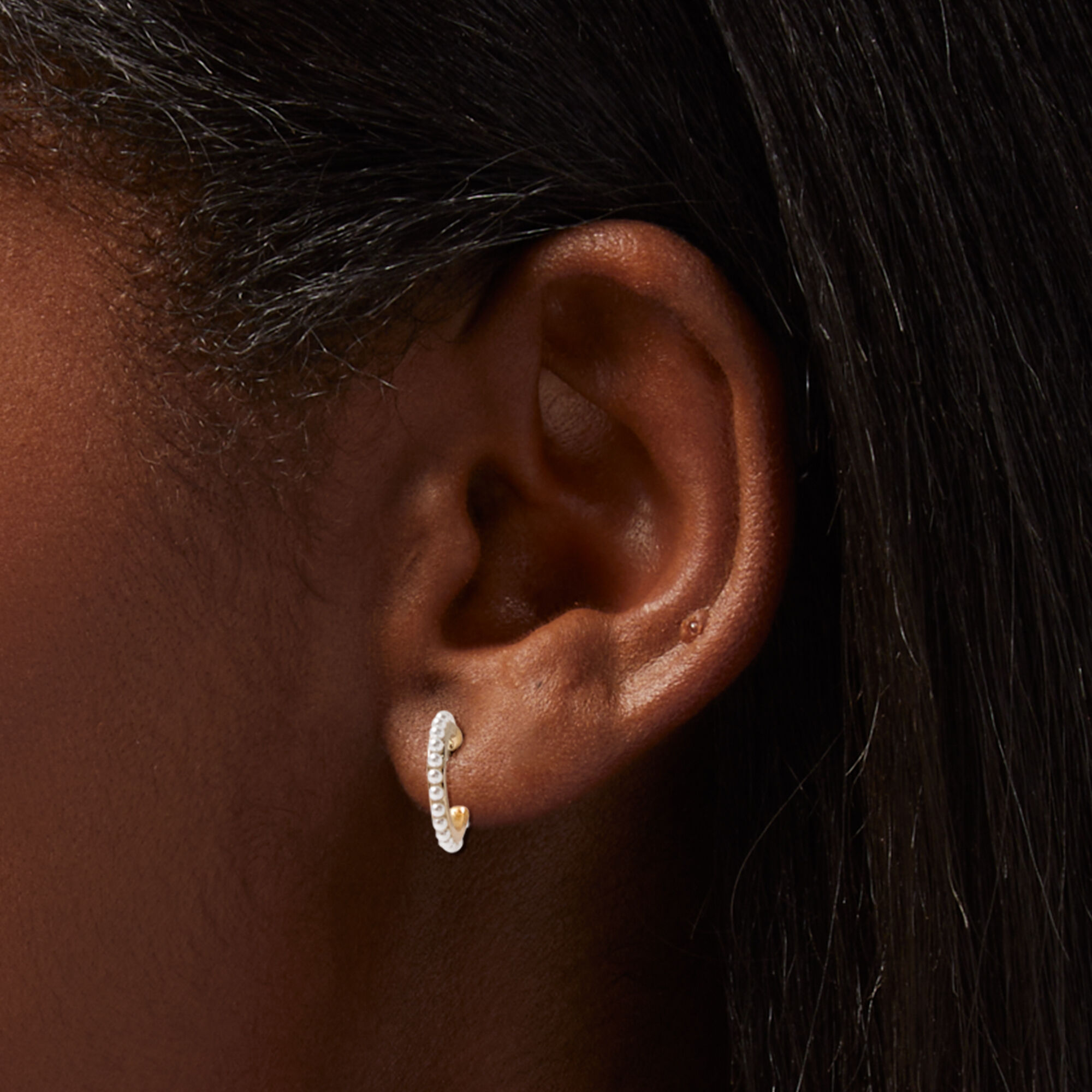 Gold Crystal & Pearl Earrings Set - 6 Pack