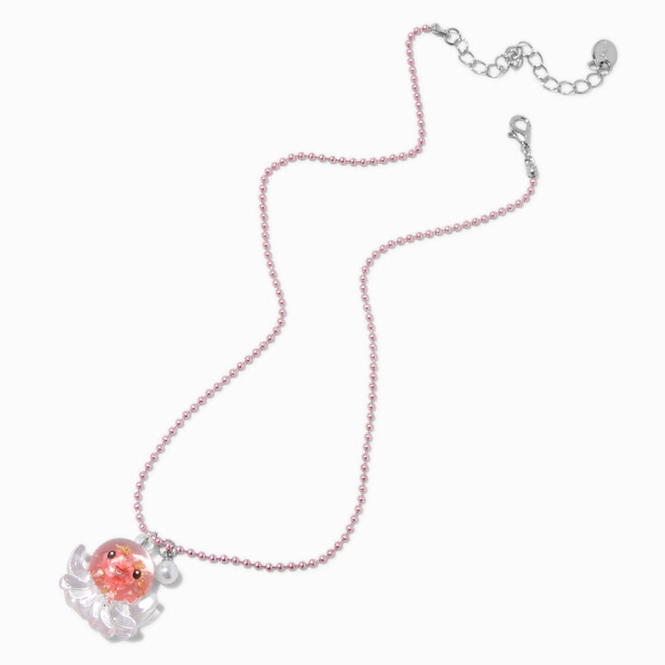 Claire&#39;s Club Pink Octopus Glow in the Dark Pendant Necklace,