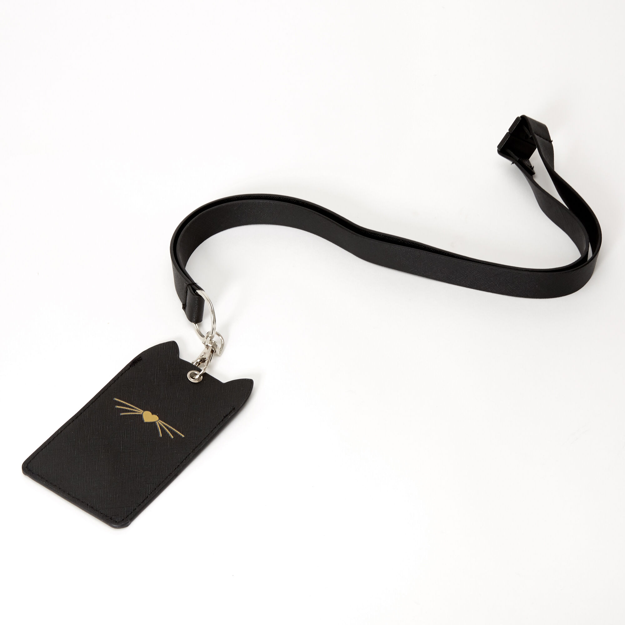 Cat Ears Lanyard - Black,
