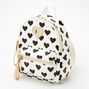 Claire&#39;s Club Heart Print White Tiny Backpack,
