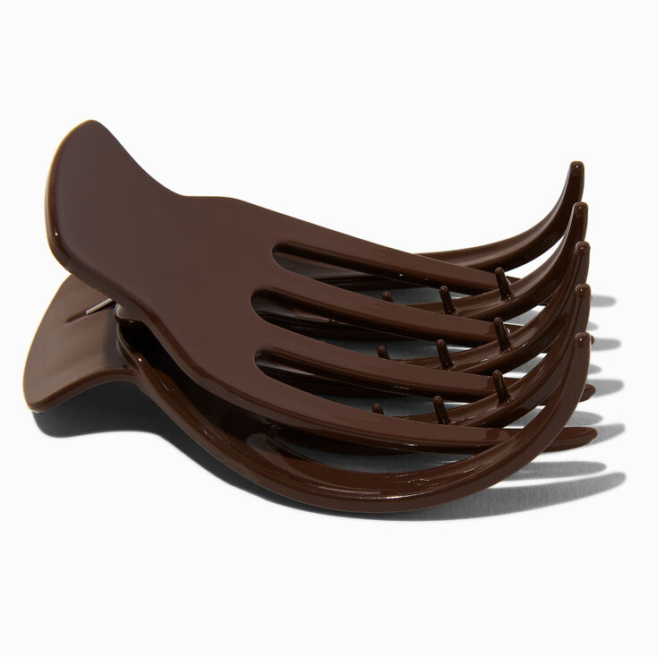 Extra Large Finger Hair Claw - Brown,