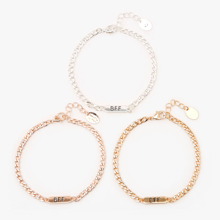 Best Friends Chain Link Bracelets - 3 Pack,