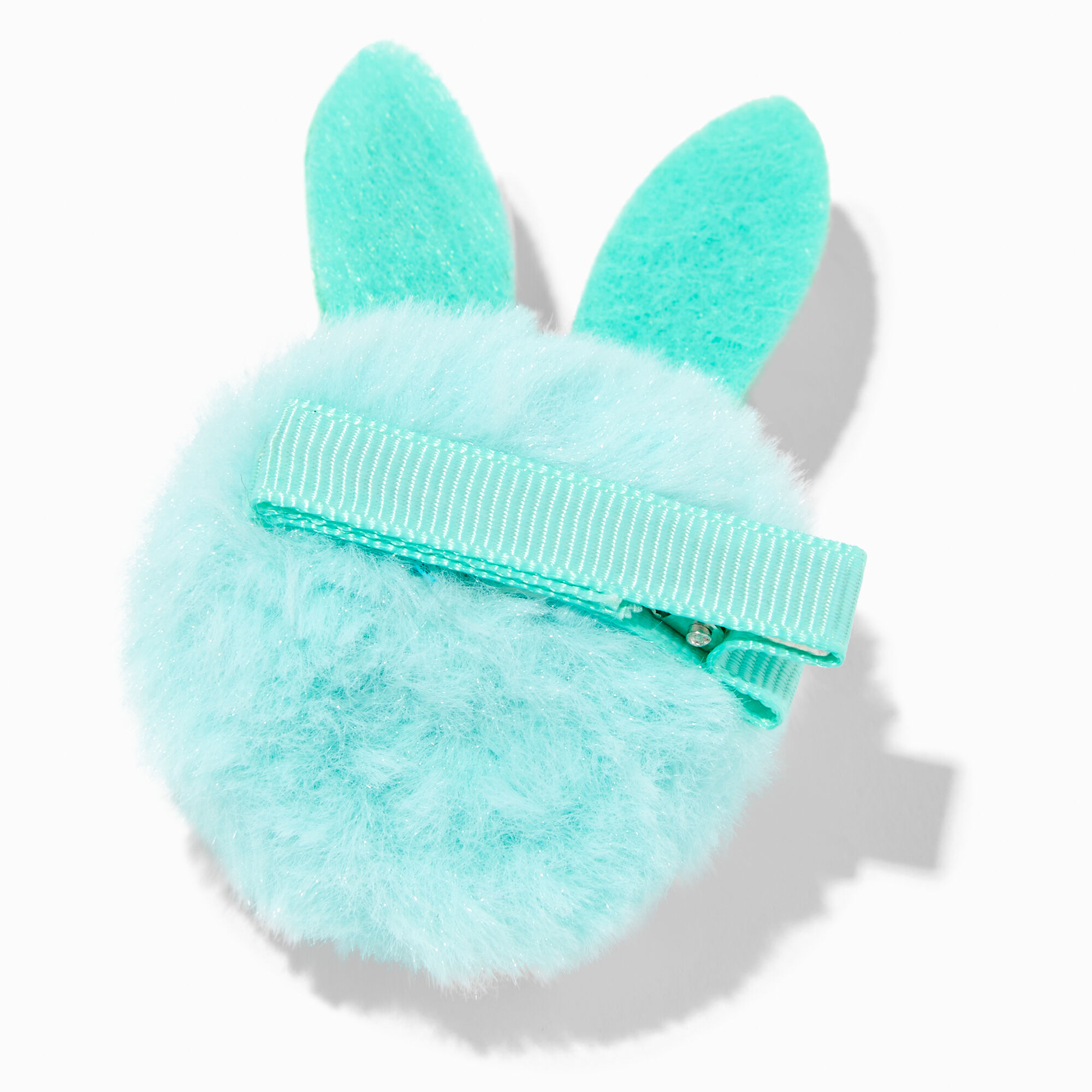 Claire's Club Blue Bunny Pom Hair Clips - 2 Pack,