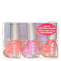 Lot de vernis &agrave; ongles &agrave; base d&#39;eau en forme de c&oelig;ur rose,