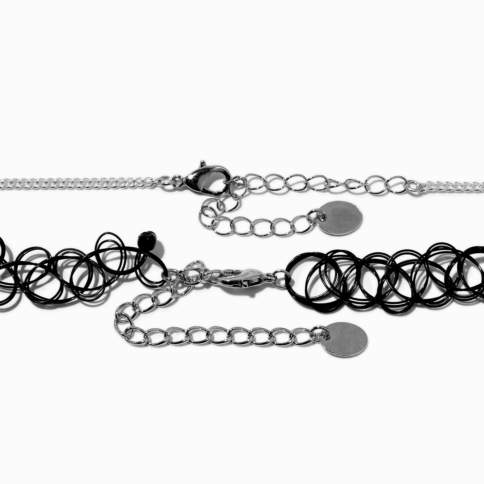 Jingle Bells & Gift Bow Choker Necklace Set - 2 Pack,