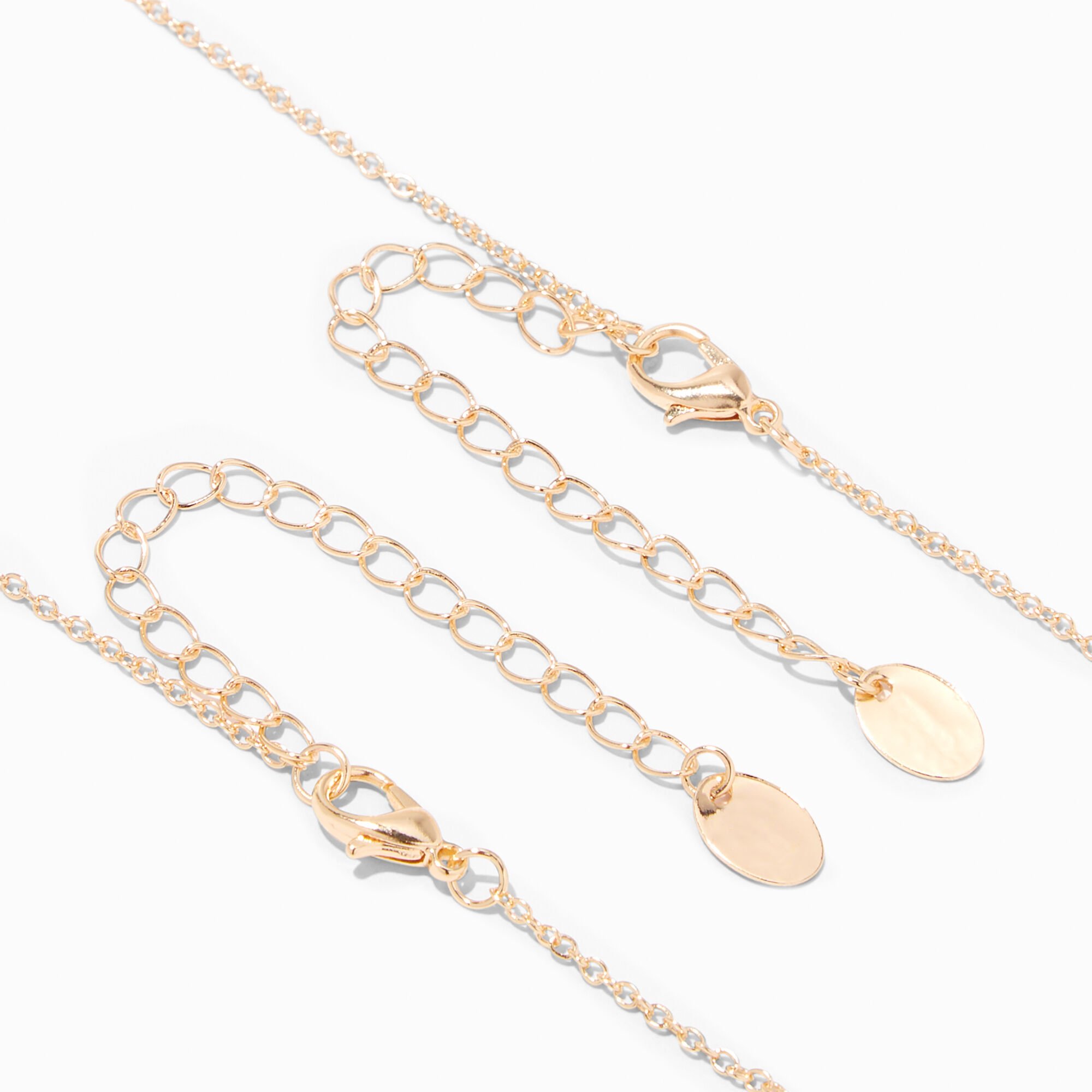 Best Friends BFF Rainbow Split Heart Pendant Necklaces - 2 Pack,