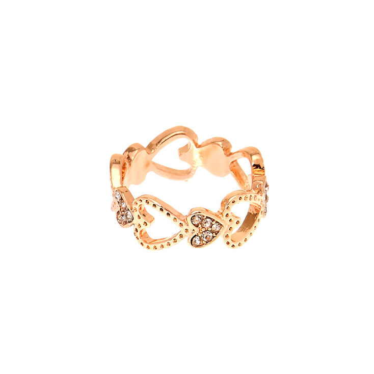 Bague Cœur Couleur Dore Rose Claire S Fr