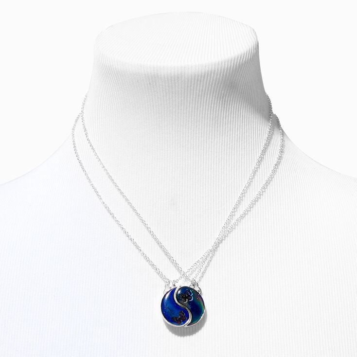 Best Friends Mood Butterfly Yin Yang Necklaces - 2 Pack,
