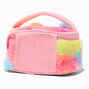 Claire&#39;s Club Rainbow Bear Furry Makeup Bag,
