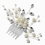 Pearl &amp; Gemstone Floral Spray Hair Comb,