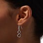 Boucles d&#39;oreilles perle d&#39;imitation et tourbillon couleur argent&eacute;e - Lot de 9,