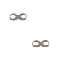 Silver Titanium Infinity Stud Earrings,