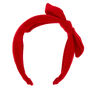 Red Jersey Solid Bow Headband,