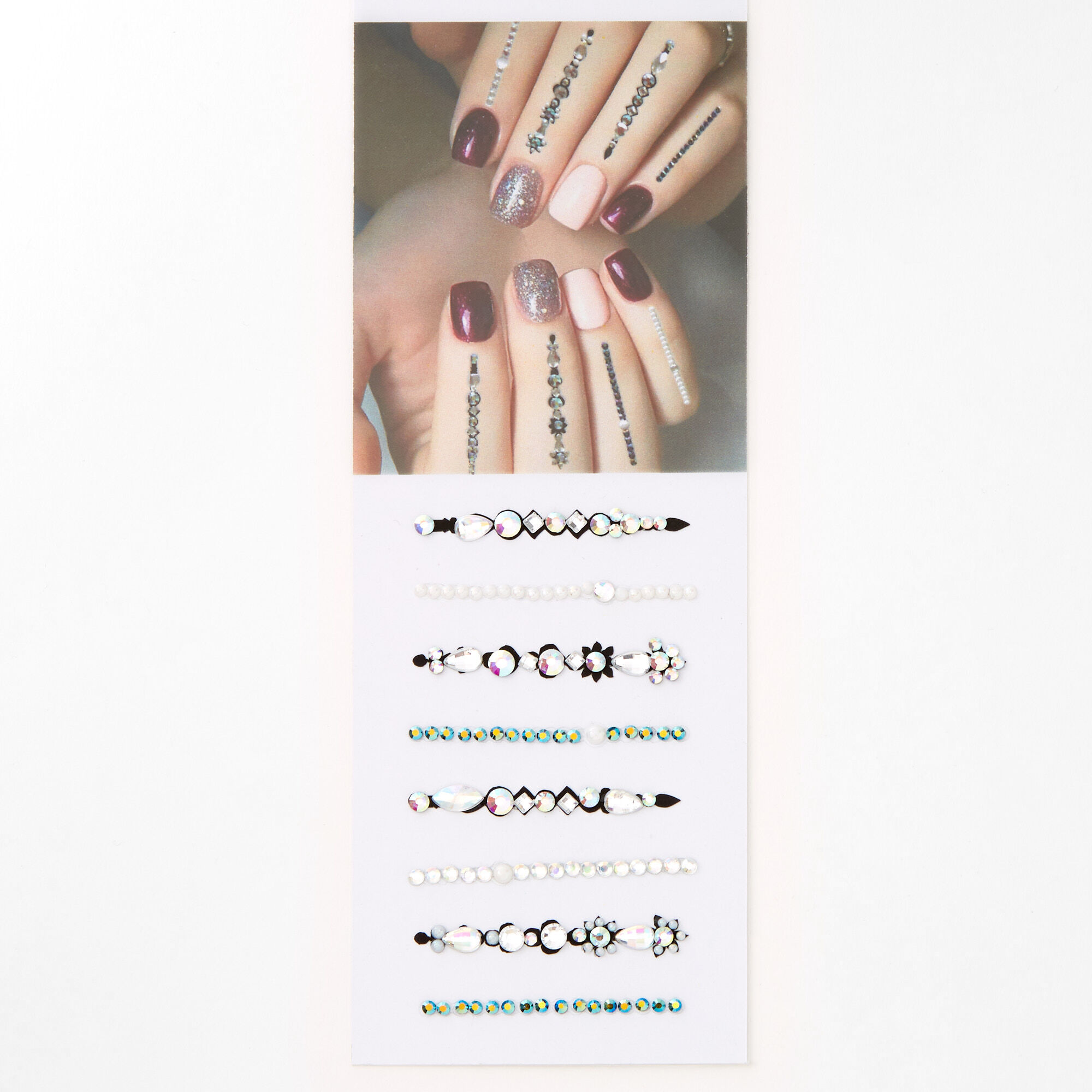 Claire's Strass autocollants décoratifs pour les doigts - Lot de 6