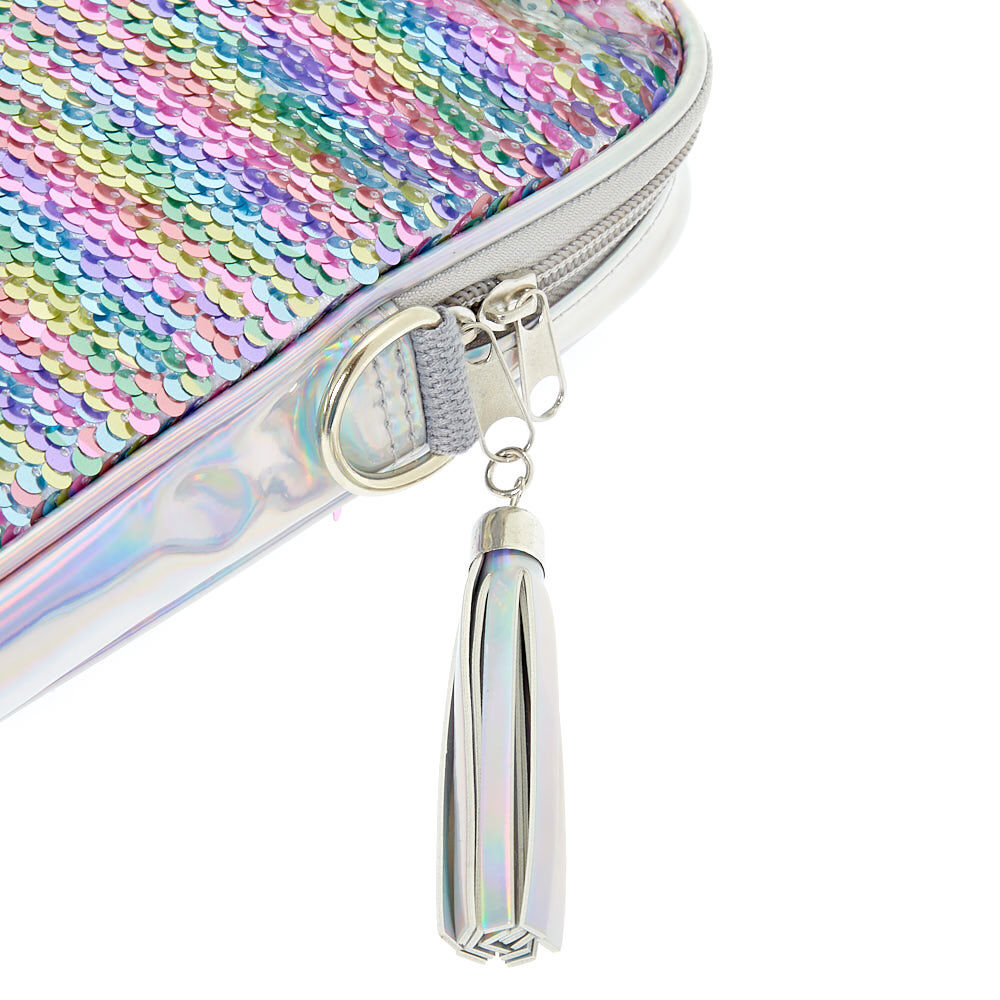 Rainbow Pastel Reverse Sequin Laptop Sleeve Claire s