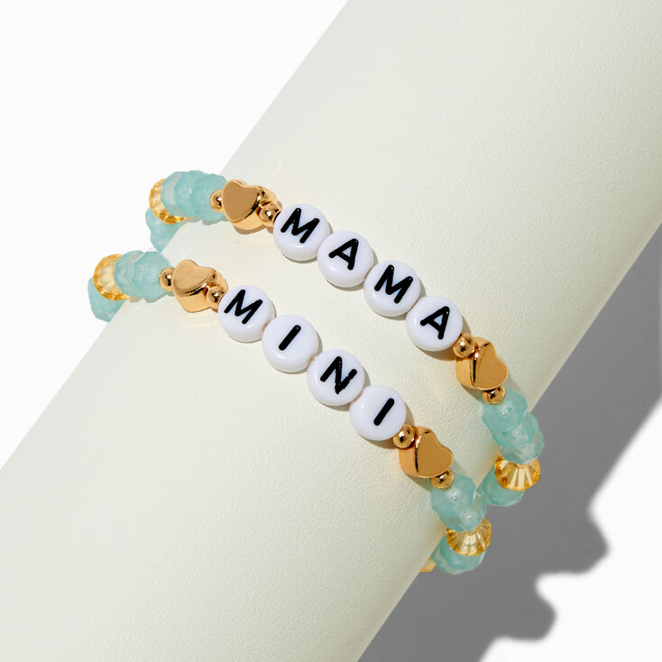 Best Friends &#39;&#39;Mama &amp; Mini&#39;&#39; Beaded Stretch Bracelets - 2 Pack,