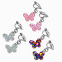 Pendantes &agrave; clip papillons paillet&eacute;s - Lot de 3,