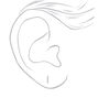 Sterling Silver Cubic Zirconia Crystal Bar Stud Earrings,