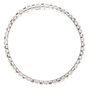 Bracelet &eacute;lastique perle d&#39;imitation et strass couleur argent&eacute;,