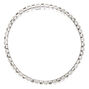 Silver-tone Rhinestone &amp; Pearl Stretch Bracelet,