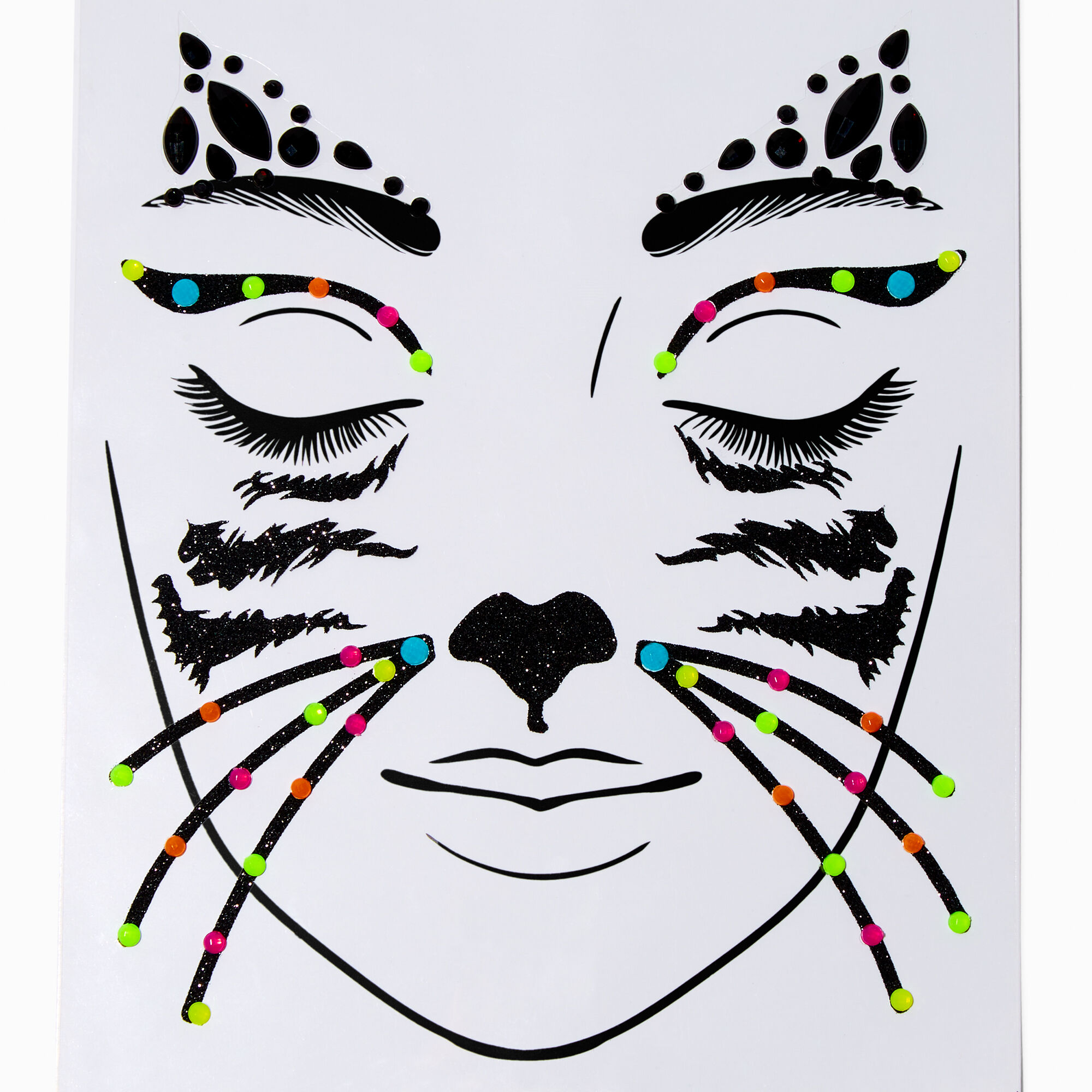 Rainbow Cat Face Stickers,