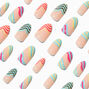 Multi Colour Swirl Stiletto Vegan Faux Nail Set &#40;24 Pack&#41;,