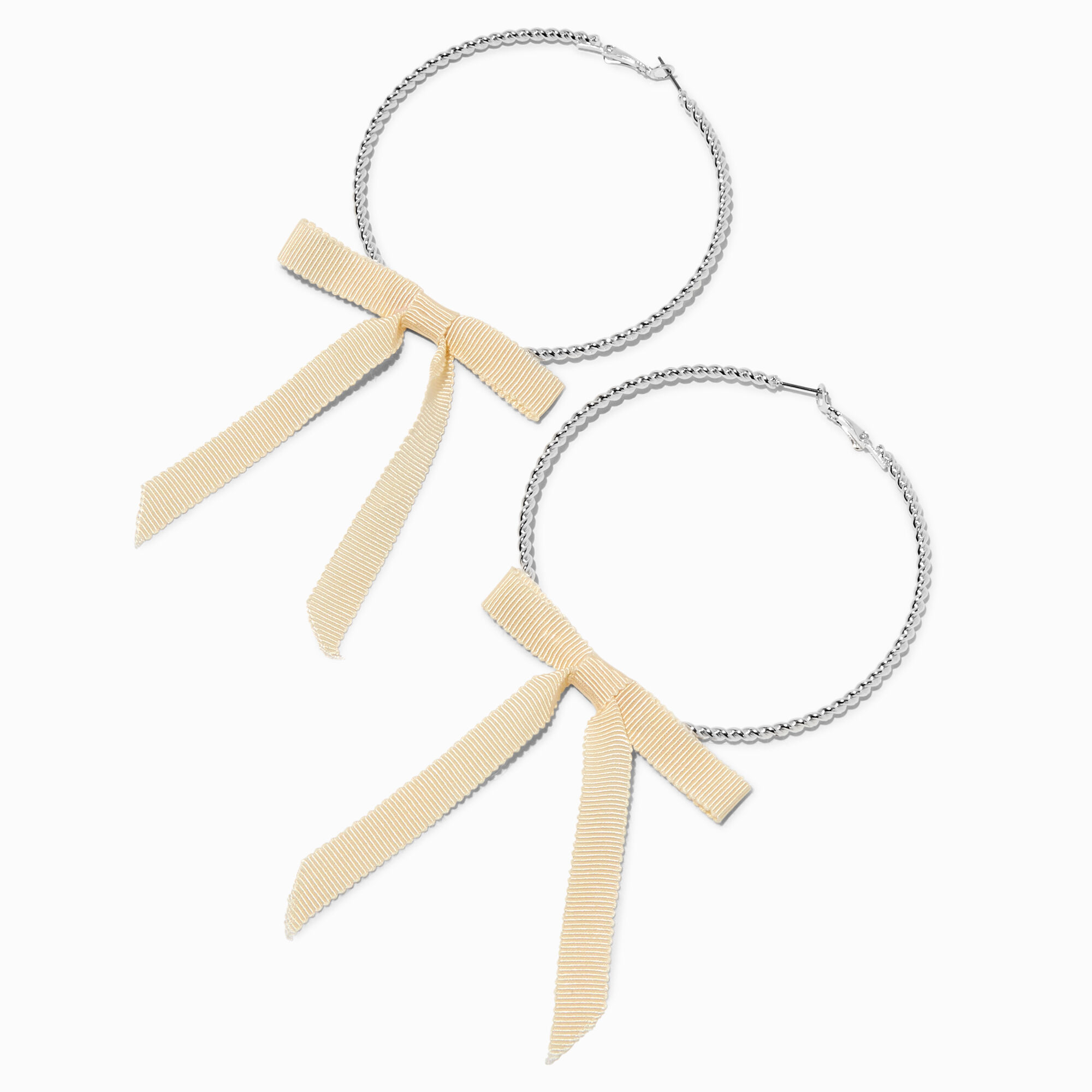 Ribbon wrapped hoop earrings deals