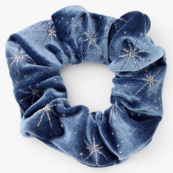 Medium Star Hair Scrunchie - Blue,