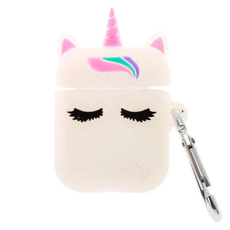 Glitter Unicorn Silicone Earbud Case Cover - Compatible With Apple AirPods  | Claire's US
