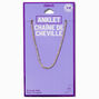 Gold-tone Stainless Steel Cubic Zirconia Dainty Tennis Anklet,