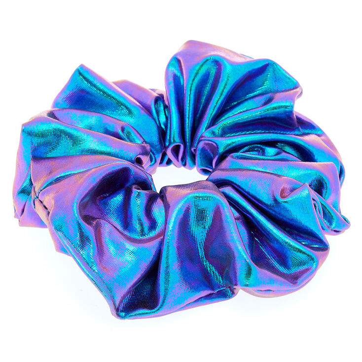 Medium Metallic Mermaid Hair Scrunchie - Purple,