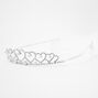 Silver Rhinestone Pearl Queen Of Hearts Tiara,