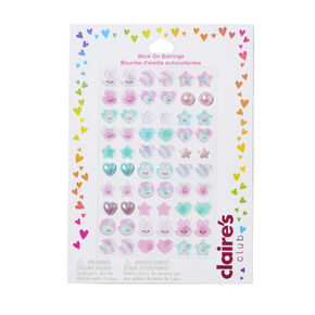 Claire&#39;s Club Bunny Stick On Earrings - 30 Pack,