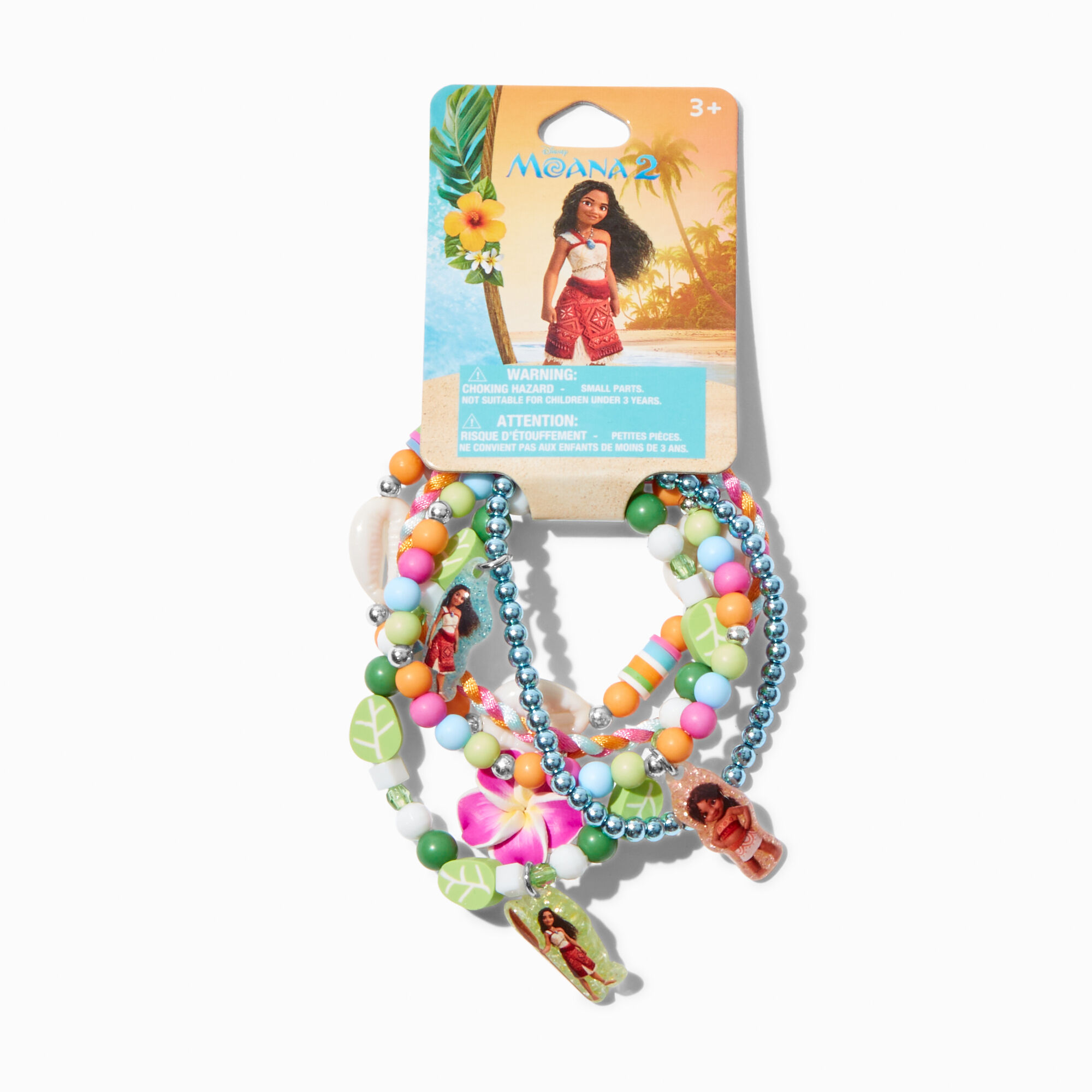 Disney Moana 2 Beaded Stretch Bracelets - 5 Pack,