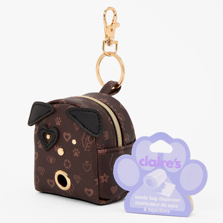 Brown Status Symbols Dog Waste Bag Dispenser Keychain,