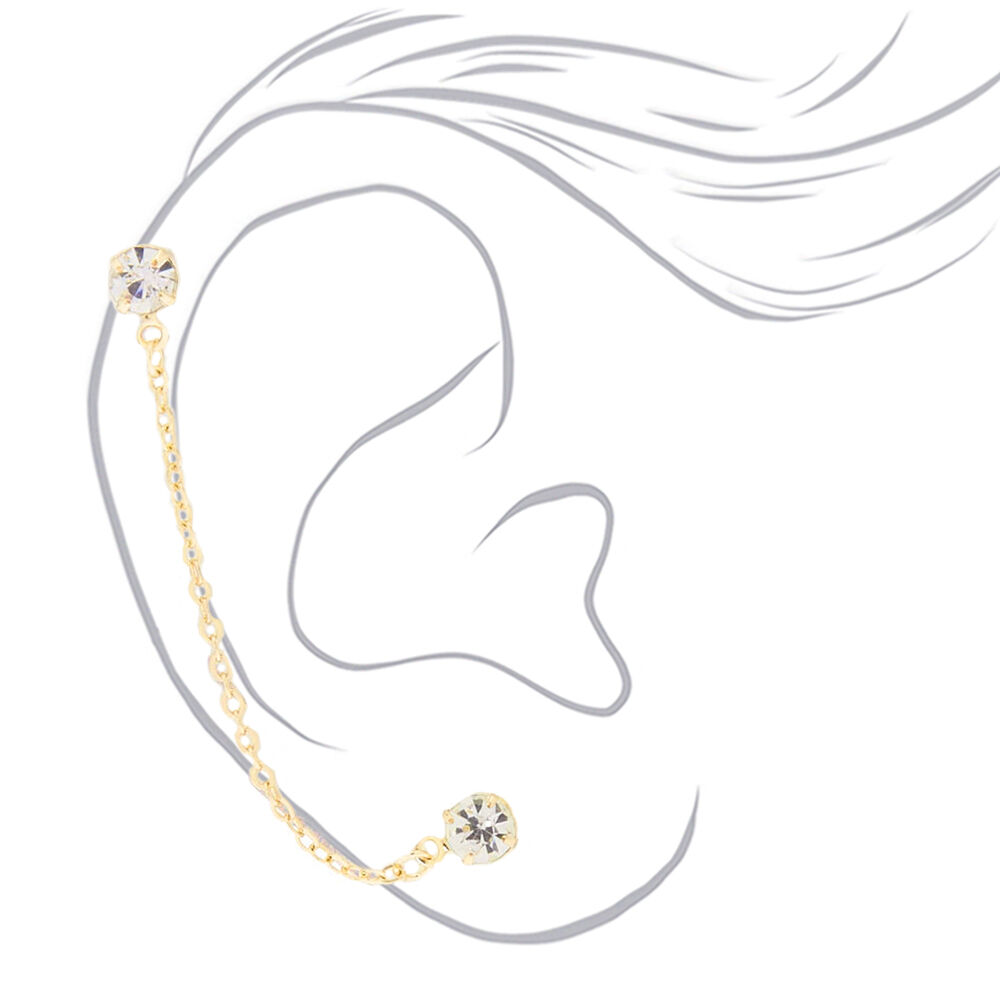 Gold Ear Swag Earrings - 3 Pack,