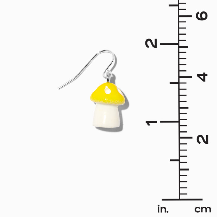 Yellow Mushroom Drop Earrings,