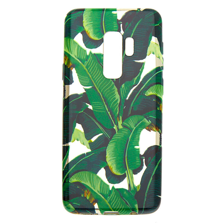 Claire's Coque de portable métallisée feuilles de palmier - Compatible avec Samsung Galaxy S9 Plus