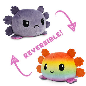 TeeTurtle&trade; Reversible Plushmates Rainbow Axolotl,