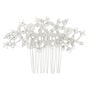 Silver-tone Rhinestone Bouquet Hair Comb,