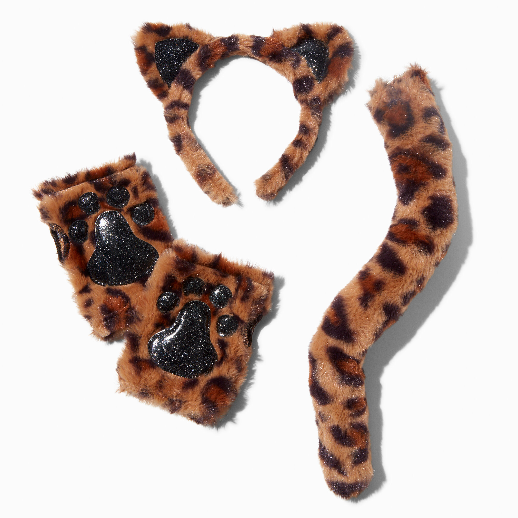 Claire's Ensemble de déguisement en peluche léopard - Lot de 3