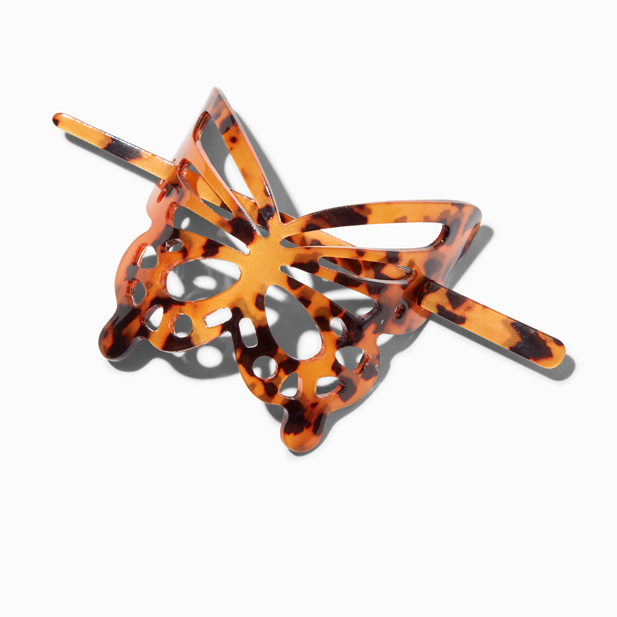 View Claires Natural Tortoiseshell Butterfly Acrylic Hair Pin information